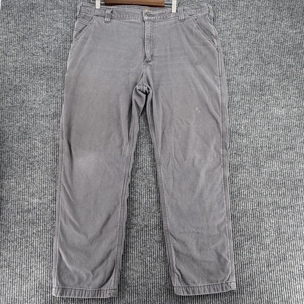 Carhartt Work Pants Gray Relaxed Fit Utility Carpenter 40x30 Mens